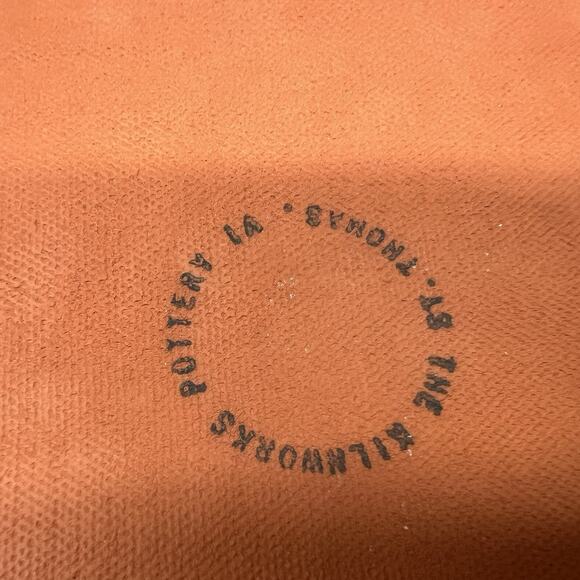 VTG The Kilnworks Pottery St Thomas Plate Trinket Dish Leaf 3D Rustic Art Glaze - Picture 4 of 10